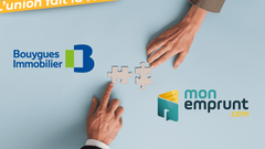 Image de Couverture article Le courtier en ligne monemprunt.com conclut un partenariat avec le promoteur Bouygues Immobilier pour booster sa digitalisation.